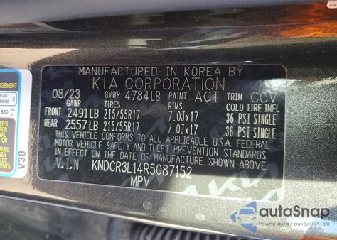2024 Kia Niro Wind z USA, uszkodzony, nr VIN KNDCR3L14R5087152